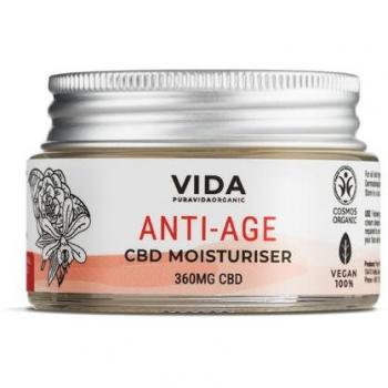 Crema Hidratante Antiedad CBD Orgánica de Vainilla y Rosa, Pura Vida, 3