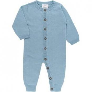 Combinaison bébé en maille fine bleue