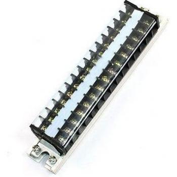 25mm DIN Rail 15 Position 660V 15A Screw Terminal Strip
