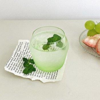 Green Champagne Glass