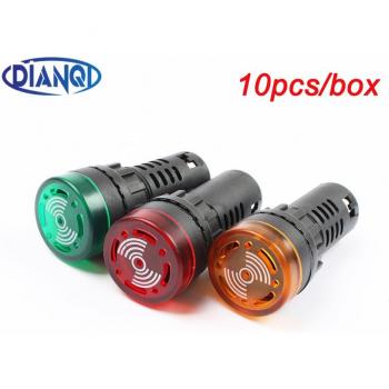 Red AD16-22SM 24V 22mm Flash Signal Light with Active Buzzer