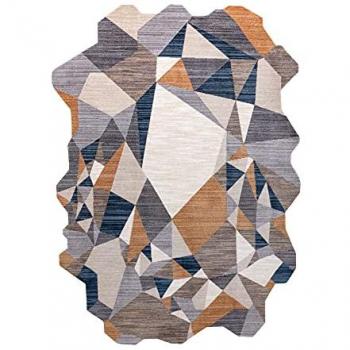 Modern Irregular Mosaic Area Rug 195x290 cm Grey/Yellow Multicolour