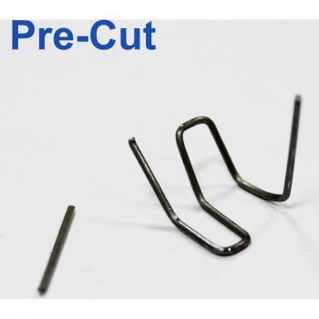 100pcs Pre-cut 0.8mm Curved Double Corner Plastic Bumper Staples