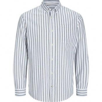 Camicia a Maniche Lunghe Jack & Jones Strisce Blu