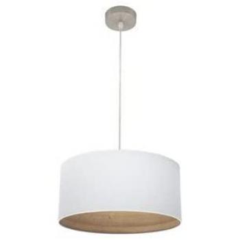 Pendentif Tatiana 1×27 Nm Nickel/Blanc Mad‑Clear Règlement 40×40 cm – Fabrilamp