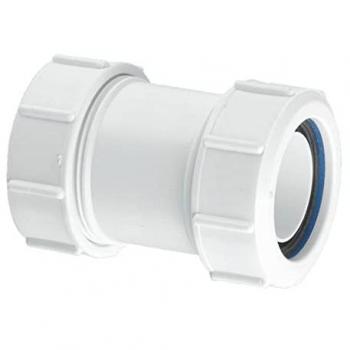 1-1/2″ T28M Multifit Straight Pipe Connector (White)