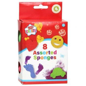 Set di Spugne Creative per Bambini – 8 Pezzi Nero