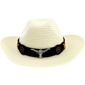 Sombrero de vaquero unisex de paja Panamá