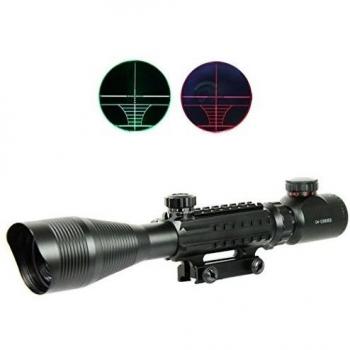 Mira de Precisión 4-12X50 RGB para Airsoft con Rails y Montura Lateral