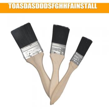 5Pcs Wooden Bristle Flat Brushes for Oil and Acrylic - 1/1.5/2 Painting Set