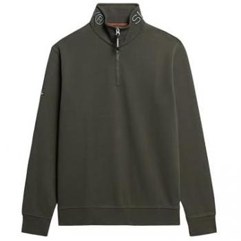 Superdry Grey Utility Logo Henley Sweater (100% Cotton)