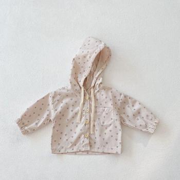 Abrigo con capucha unisex para niños, color marrón claro/albaricoque, protector solar, prendas de vestir finas, código E5011, novedad primavera 2022