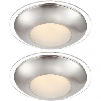 Chromrunde LED Deckenlampe satiniert 12W