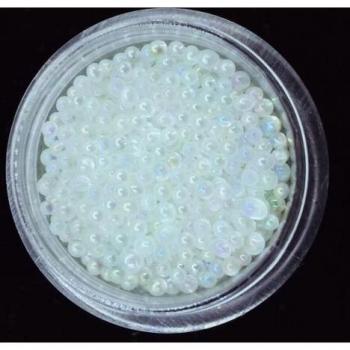 Iridescent Clear AB Microbeads for Nail Art - 10g - No Hole Caviar Beads (0.6/1/1.5/2mm)