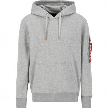 Alpha Industries R Print Hoodie - Grey Heather