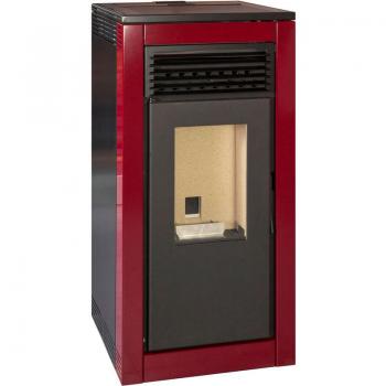 FRIDA 12kW Estufa de pellets rojo A+ EcoDesign 2022 – ESCALOR