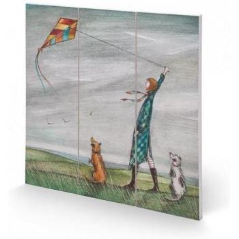 Joe Ramm Wind Dance Wood Print 30cm - Black