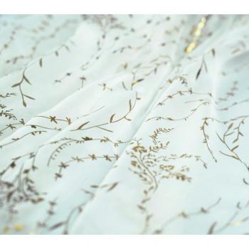 Bronzed Chiffon Cosplay Dress Fabric with Willow Branches - 30D DIY Costume Material