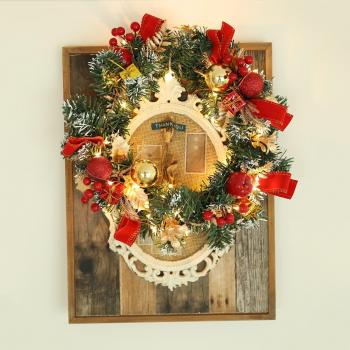 12-Inch Battery Operated Christmas Wreath with 50 Warm White LEDs