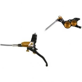 Freno a disco Hope Tech 4 V4 anteriore nero con tubo bronzo