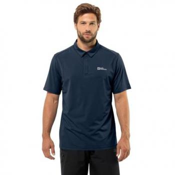 Polo Jack Wolfskin Delgami Uomo Manica Corta Blu Notte - L