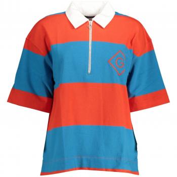 Gant Red Cotton Polo Shirt with Zipper and Logo - L