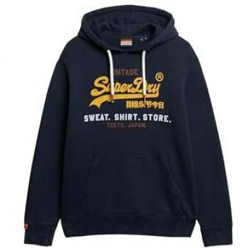 Superdry Eclipse Navy Relaxed Hoodie for Men