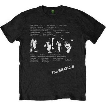 T-shirt a maniche lunghe con tracce dell'album Beatles XXL bianco