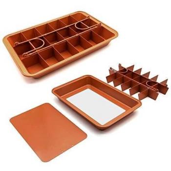 Eirdary Brownie Copper Nonstick Baking Pan