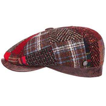 Lierys Patchwork Schirmmütze Carlento rot 58 cm für Männer