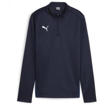 PUMA Teamgoal Women's 1/4 Zip Training Shirt – Navy / White / Persian Blue
