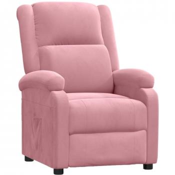 Reclinable Velvet Pink Chair VIDAXL