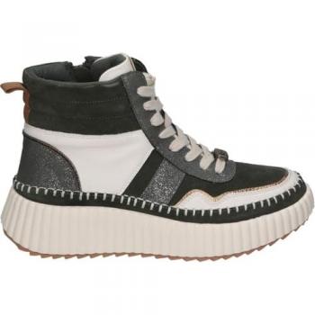 CHK10 | Botines con Plataforma CHK10 Mow 02 para Mujer – Botines Casual en Color Verde y Beige – Botín con Cordones y Cremallera – Estilo Casual – Cómodos – Versátiles