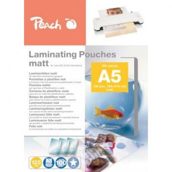 Peach Laminating Pouches A5, 125 mic, matt, S-PP525-22, set of 100
