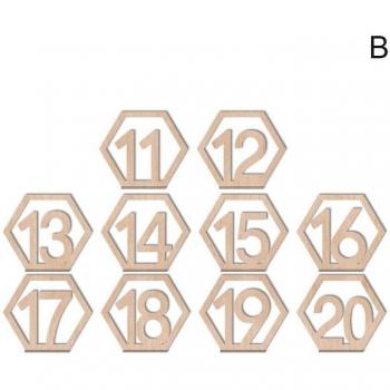 Numéros de table en bois, 10 pièces, 1 à 10/11 à 20, décoration mariage et anniversaire, K4G8