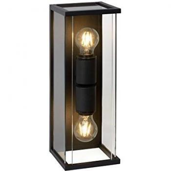 Aplique Exterior Claire 2 Luces Metal y Vidrio 40cm