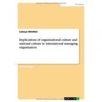 Implications of organizational culture and national culture in international managing organization