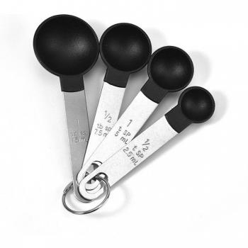 Silicone Measuring Cups and Spoons Set with Steel Handles