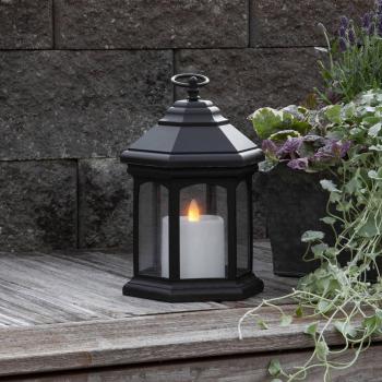STAR TRADING Black Lantern Style LED Lamp