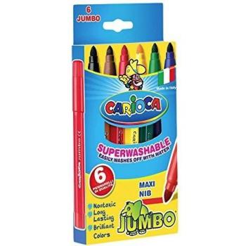 Stylo-Feutre Carioca Jumbo Extra Grand Multicolore – Pack de 6