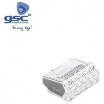 Pack de 5 Conectores de Empalme 5 Vías 0.5-2.5mm Gris