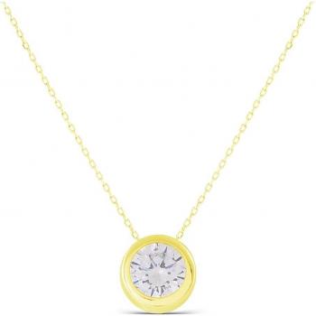 Collar Imrak de Luxenter - Elegante diseño en plata de ley 925 con circonita brillante y baño de oro amarillo