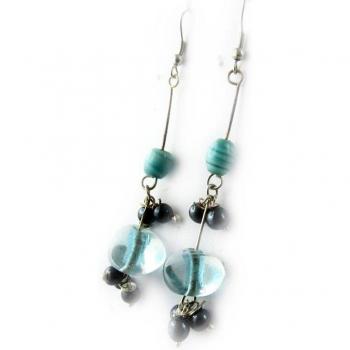 Gray‑Tide Turquoise Drop Earrings