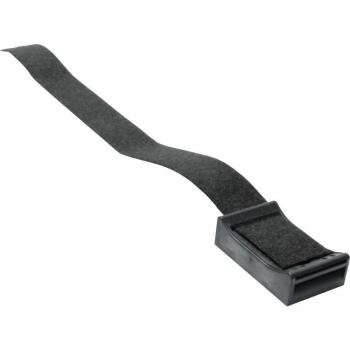 Supporto adesivo per fascette con base avvitabile, lato morbido e rigido, 20 mm x 200 mm, nero