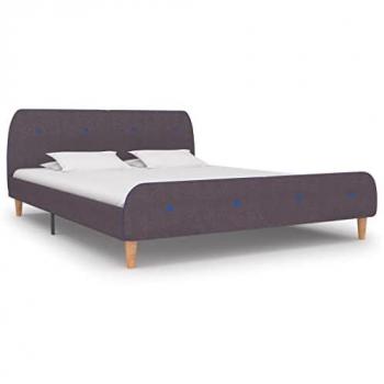 VidaXL King Size Bed Frame 150x200 cm Taupe Fabric