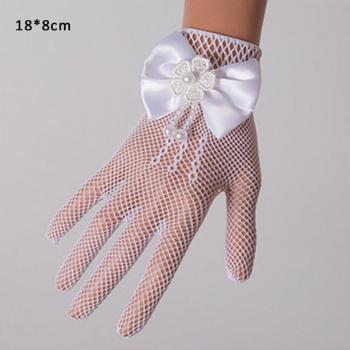 Mitaines élégantes nœud papillon en perles