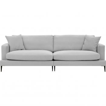 Leonique 3-Sitzer Sofa Cozy, hellgrau, mit Kissen