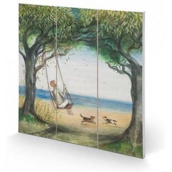Joe Ramm Up In The Air Wood Print 30cm Black