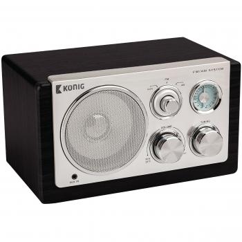 Tischradio Retro FM / AM 3 W Schwarz