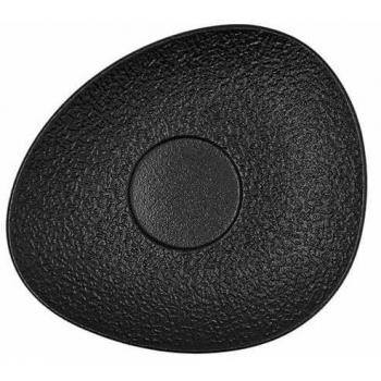 Plato Bidasoa Fosil Negro Cerámica Alúmina 13,3 x 11,6 x 1,7 cm (12 Unidades)
